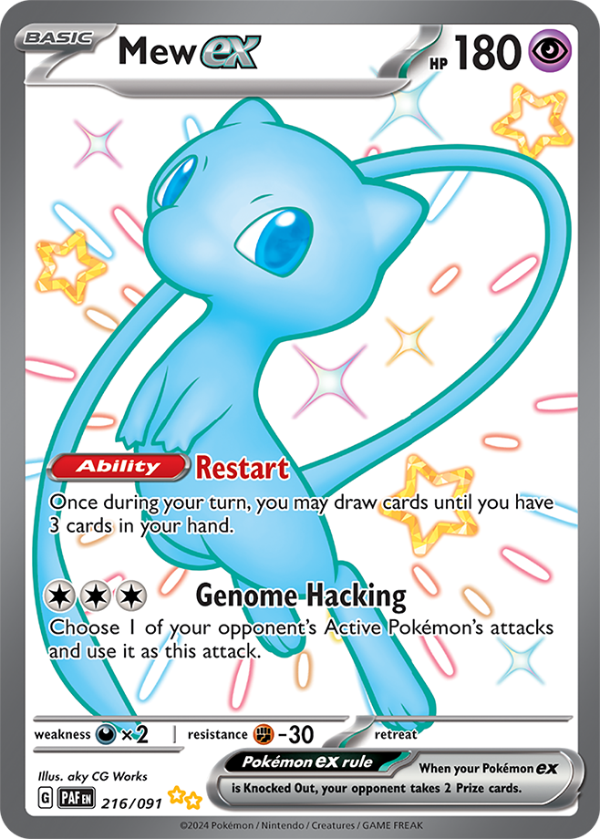 Mew ex - English - Paldean Fates - 216/091 - Shiny Ultra Rare - NM