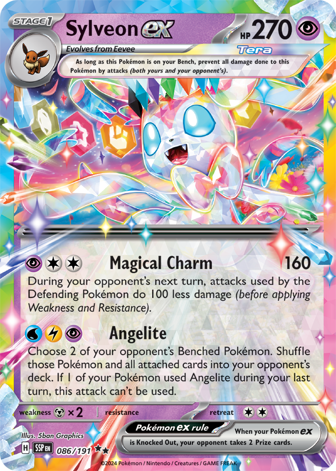 Sylveon ex - English - Surging Sparks - 086/191 - Double Rare - NM