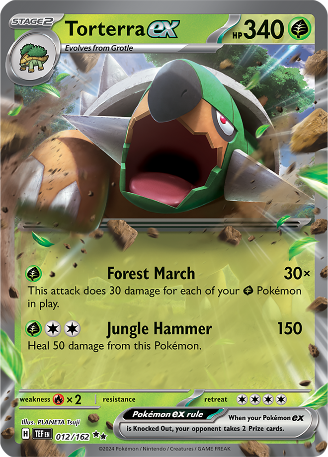 Torterra ex - English - Temporal Forces - 012/162 - Double Rare - NM