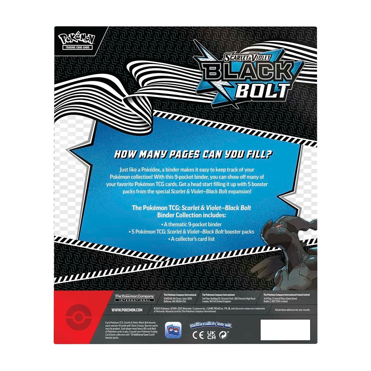 Pokemon TCG: Scarlet & Violet - Black Bolt Binder Collection (5 Booster Packs + Binder) - English