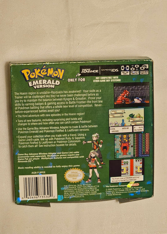 Pokemon Emerald - Original GBA Box & Manual (No Game) - English