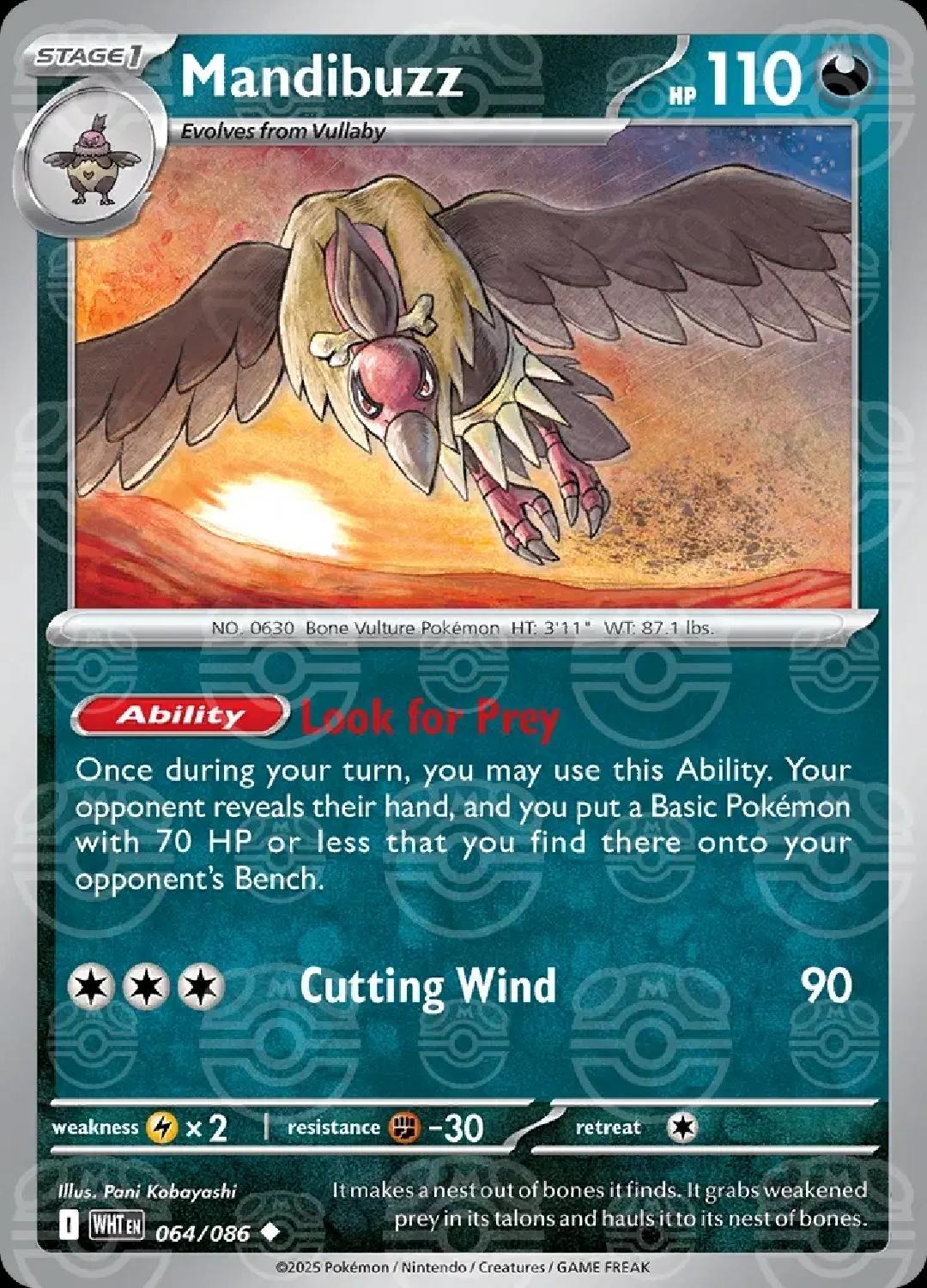 Mandibuzz - English - White Flare - 064/086 - Master Ball Foil - NM