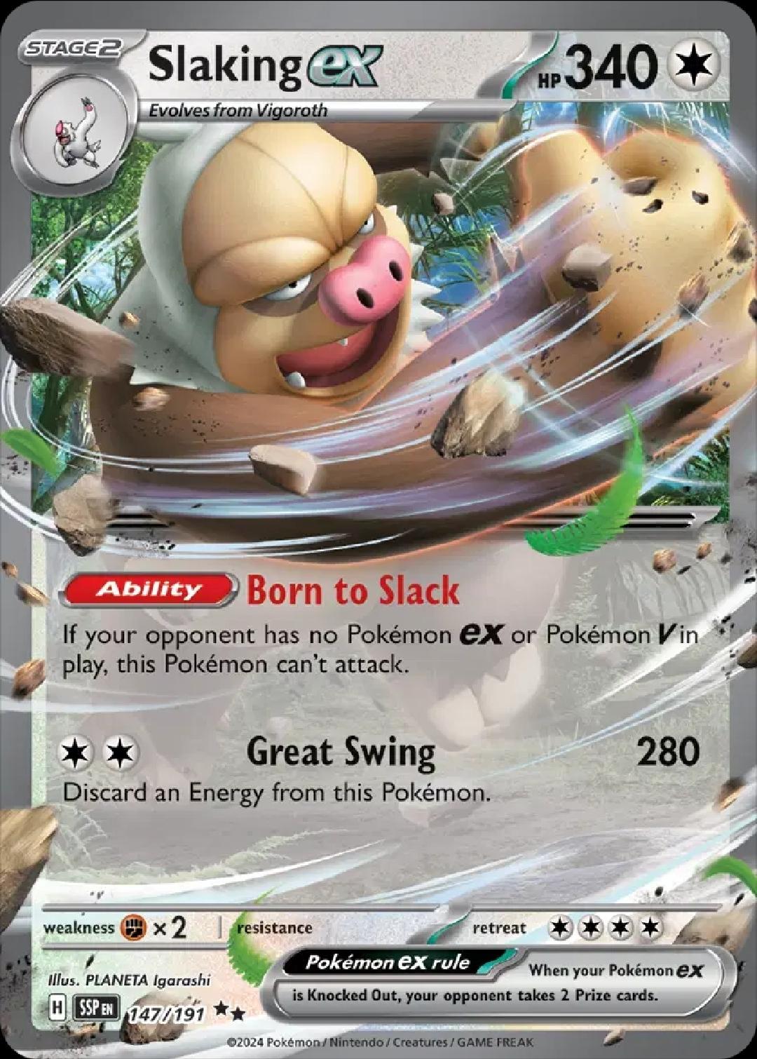 Slaking ex - English - Surging Sparks - 147/191 - Double Rare - NM