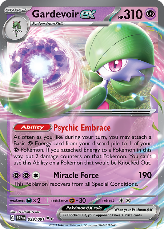 Gardevoir ex - English - Paldean Fates - 029/091 - Double Rare - NM