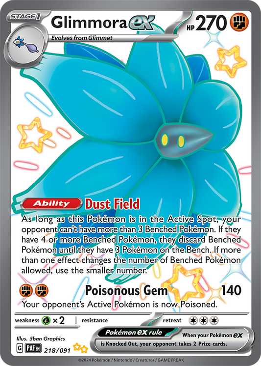 Glimmora ex - English - Paldean Fates - 218/091 - Shiny Ultra Rare - NM