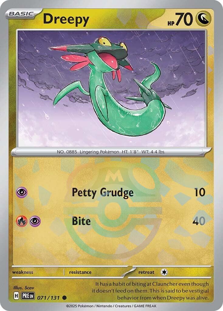 Dreepy - English - Prismatic Evolutions - 071/131 - Master Ball Foil - NM