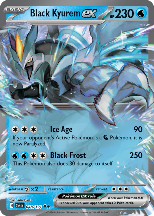 Black Kyurem ex - English - Surging Sparks - 048/191 - Double Rare - NM