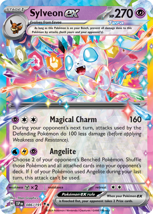 Sylveon ex - English - Surging Sparks - 086/191 - Double Rare - NM