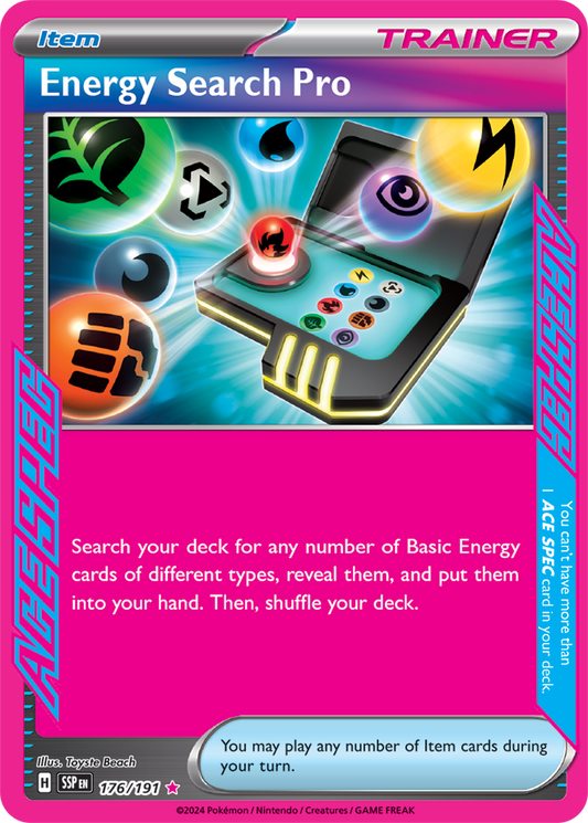 Energy Search Pro - English - Surging Sparks - 176/191 - Ace Spec - NM