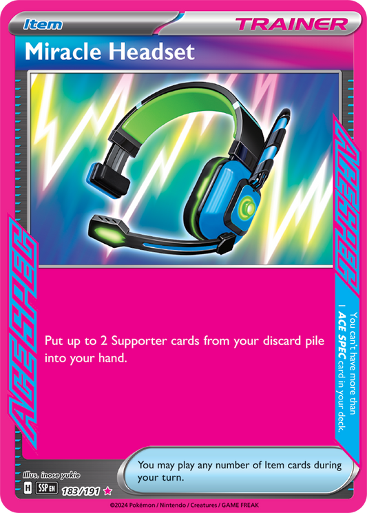 Miracle Headset - English - Surging Sparks - 183/191 - Ace Spec - NM