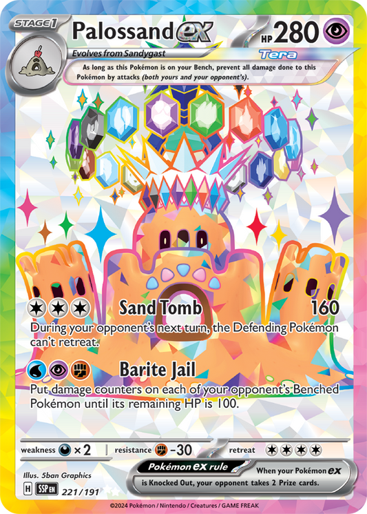 Palossand ex - English - Surging Sparks - 221/191 - Ultra Rare - NM