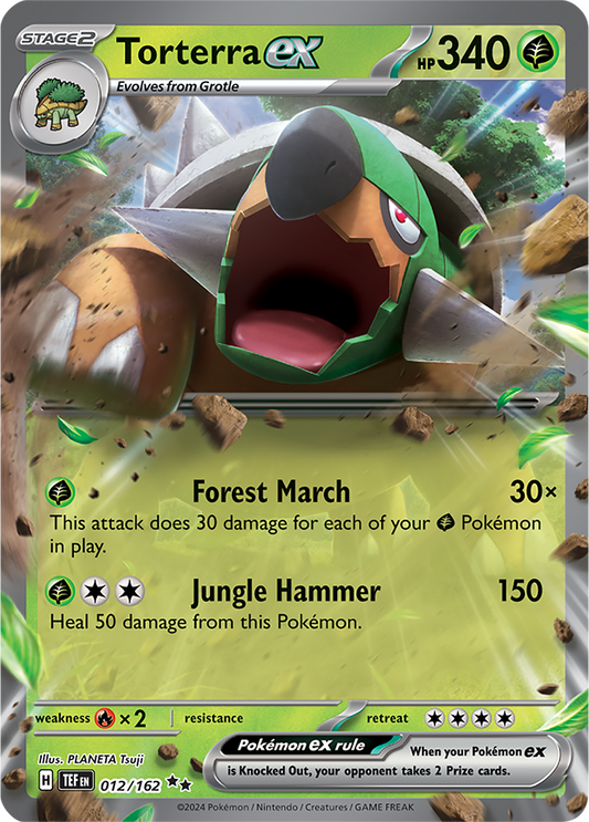 Torterra ex - English - Temporal Forces - 012/162 - Double Rare - NM