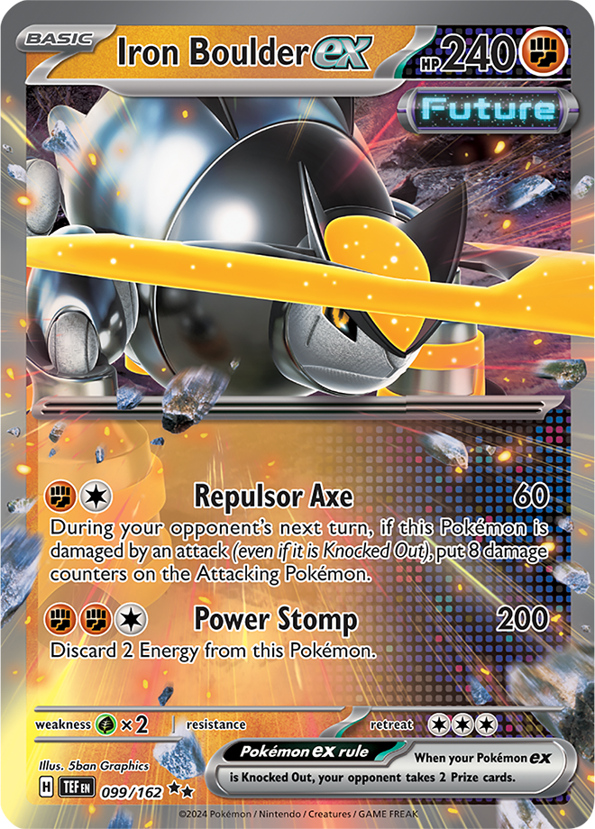 Iron Boulder ex - English - Temporal Forces - 099/162 - Double Rare - NM