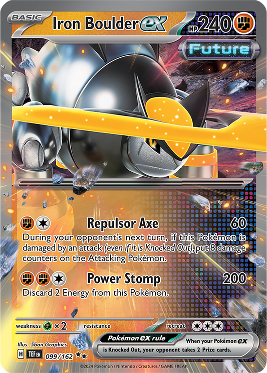 Iron Boulder ex - English - Temporal Forces - 099/162 - Double Rare - NM