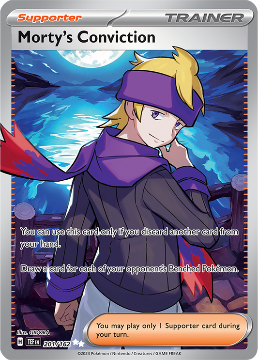 Morty's Conviction - English - Temporal Forces - 201/162 - Ultra Rare - NM