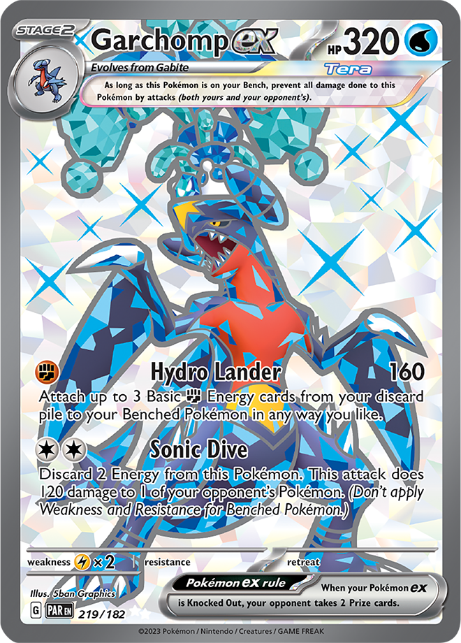 Garchomp ex - English - Paradox Rift - 219/182 - Ultra Rare - NM