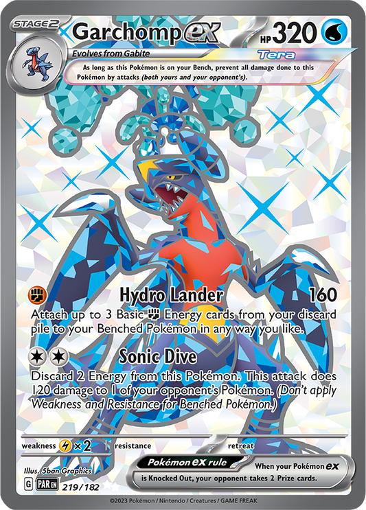 Garchomp ex - English - Paradox Rift - 219/182 - Ultra Rare - NM