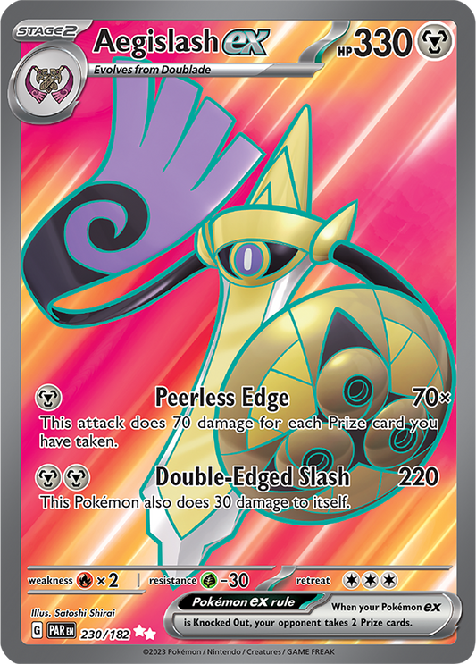 Aegislash ex - English - Paradox Rift - 230/182 - Ultra Rare - NM
