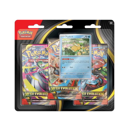 Pokemon TCG: Mega Evolution - 3 Pack Blister (Psyduck) - English