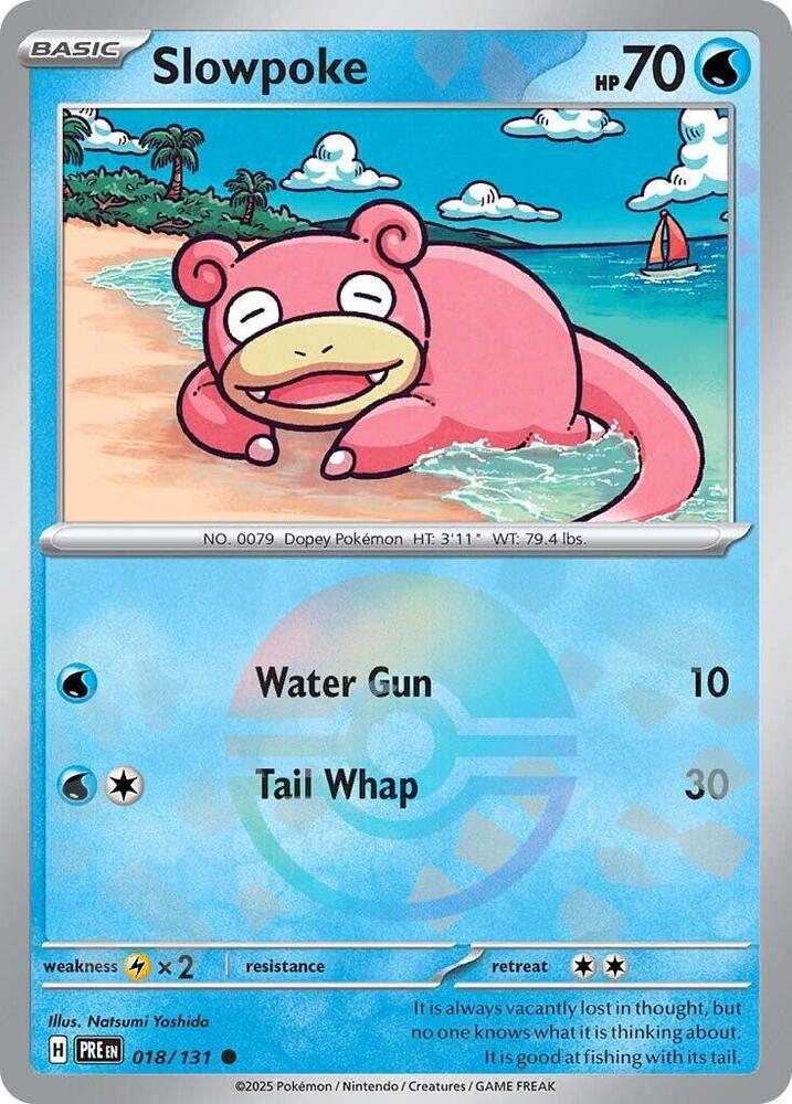 Slowpoke - English - Prismatic Evolutions - 018/131 - Poke Ball Foil - NM