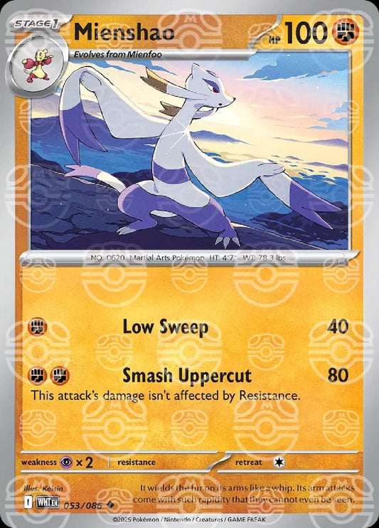 Mienshao - English - White Flare - 053/086 - Master Ball Foil - NM