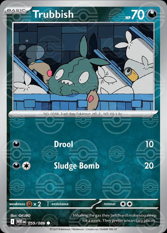 Trubbish - English - White Flare - 059/086 - Poke Ball Foil - NM