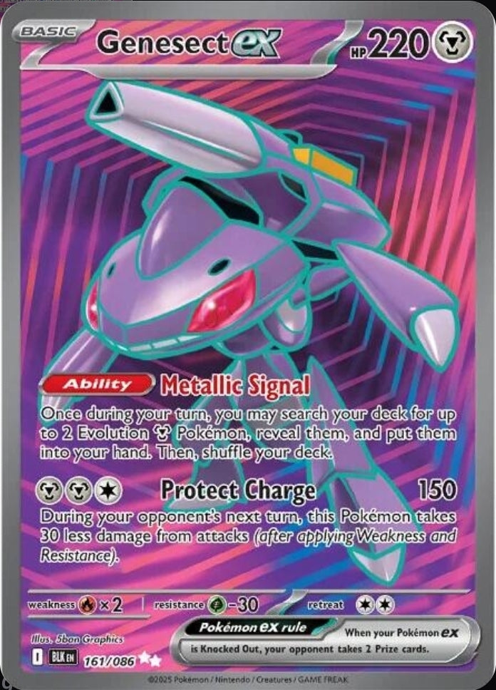 Genesect ex - English - Black Bolt - 161/086 - Ultra Rare - NM