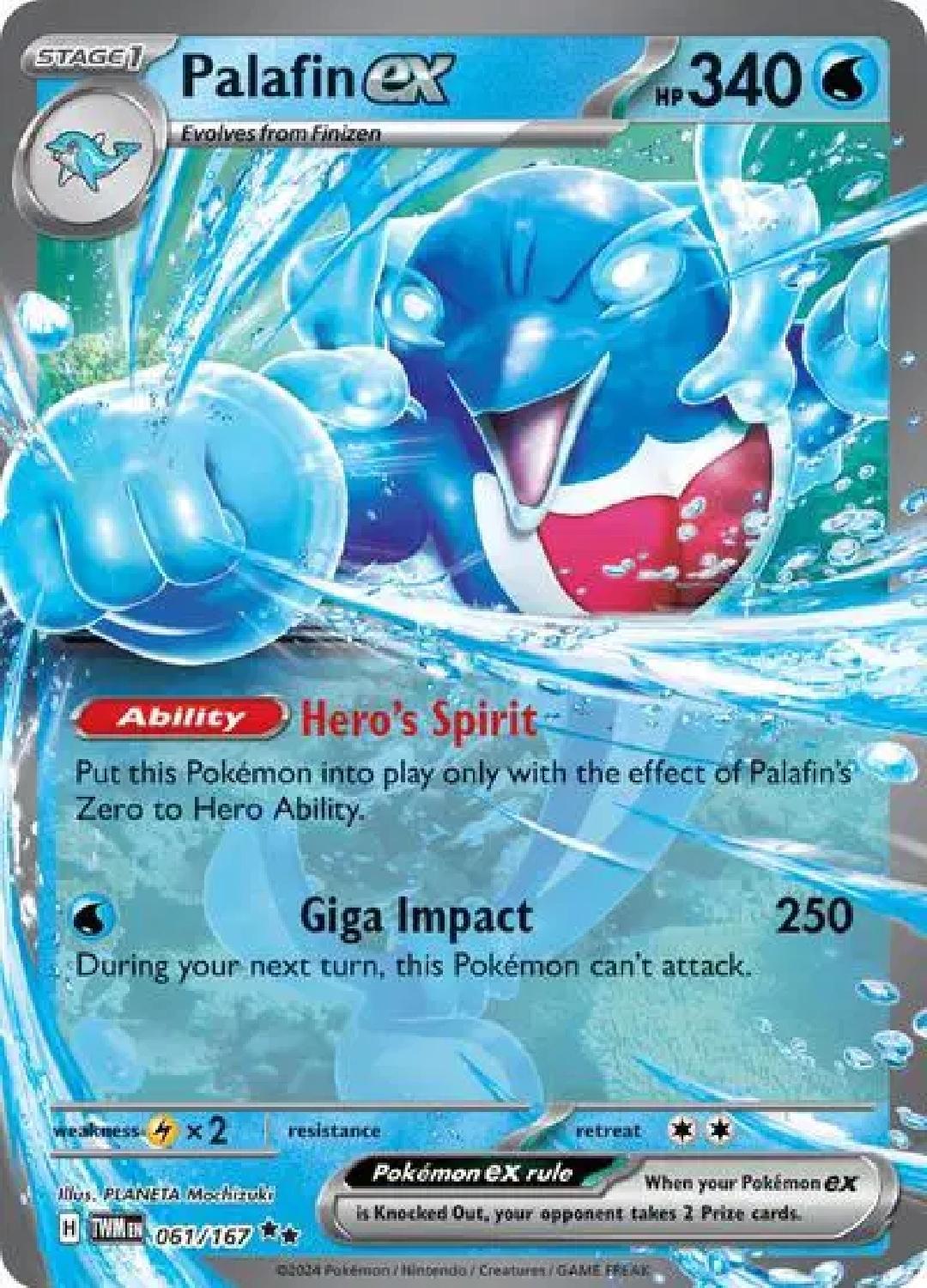 Palafin ex - English - Twilight Masquerade - 061/167 - Double Rare - NM