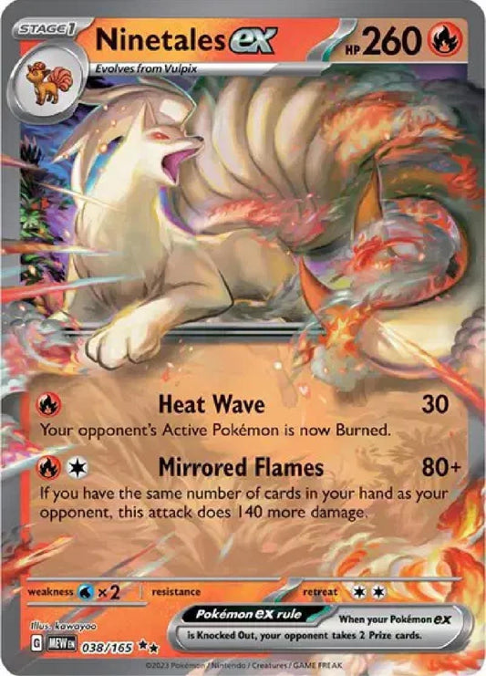 Ninetales ex - English - Scarlet & Violet 151 - 038/165 - Double Rare - NM