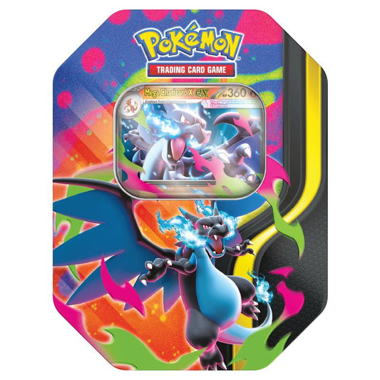 Pokemon TCG: Mega Evolution - Mega Charizard X ex Tin - English
